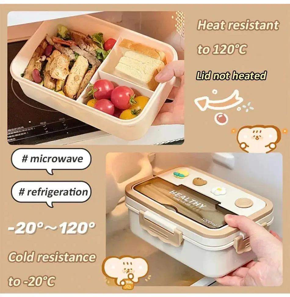 Simple Cute Portable Lunch Box, With Compartment & Microwave-Safe, Perfect for Work, School, or Picnics - Image 21