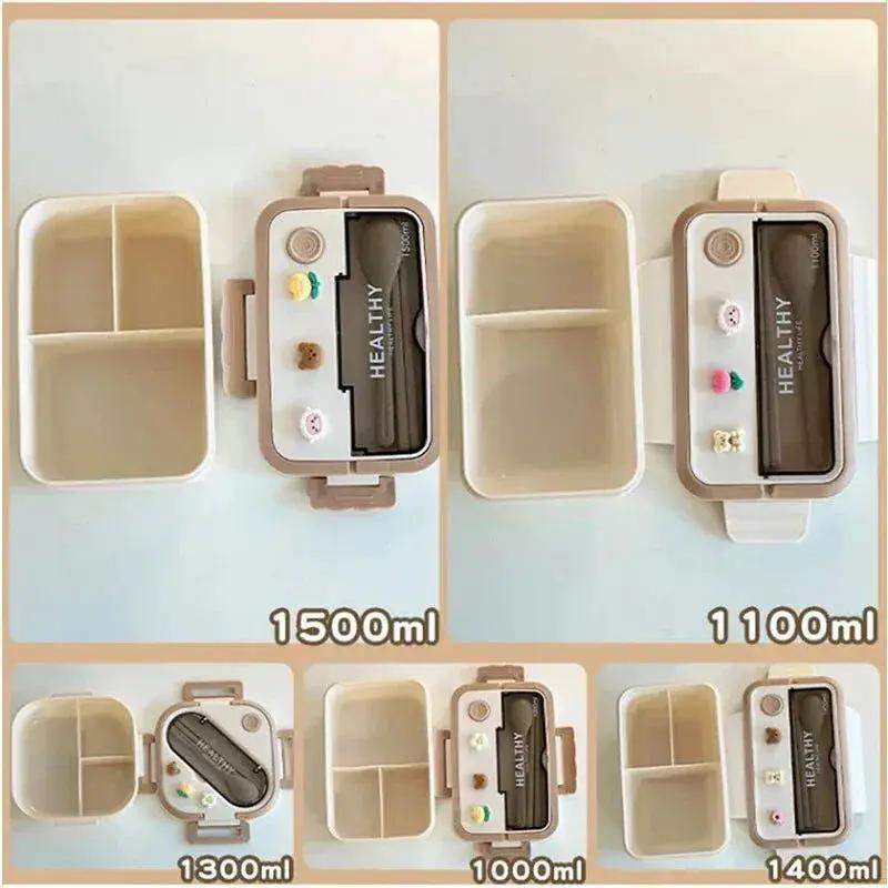 Simple Cute Portable Lunch Box, With Compartment & Microwave-Safe, Perfect for Work, School, or Picnics - Image 6