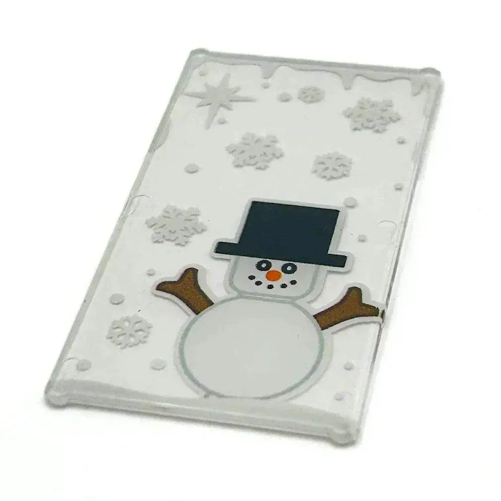 Snowman Winter Village 4x6 Glass Window