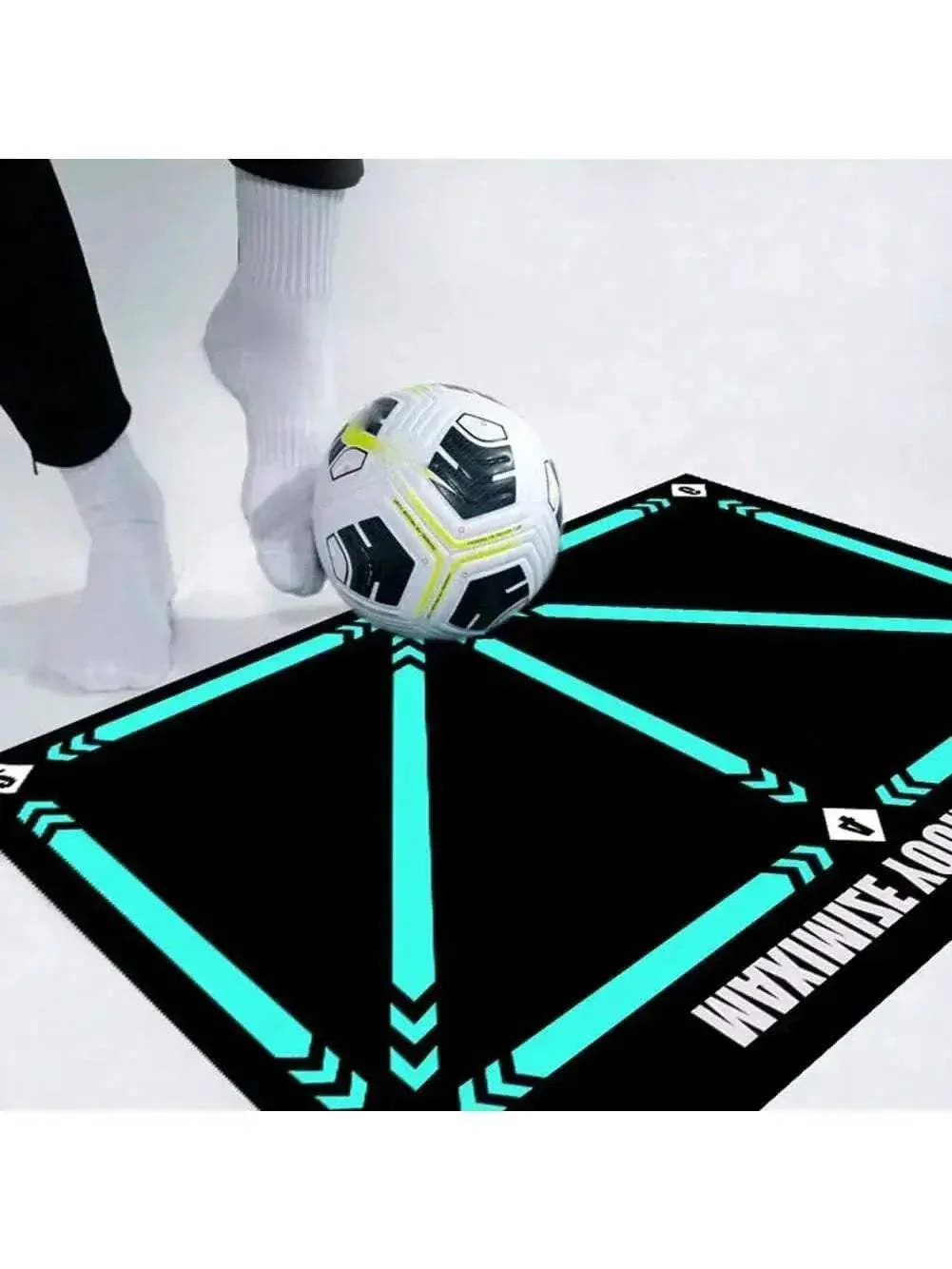 Soccer Ball Control Training Mat With Stable Silent Rubber Base