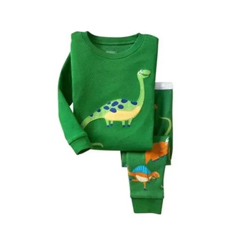 Soft 100 Percent Cotton Kids Pajama Set With Animal Embroidery For Boys And Girls - Image 36