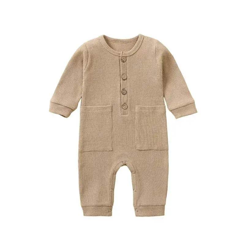 Soft Cotton Baby Romper Jumpsuit With Pockets Unisex - Image 11
