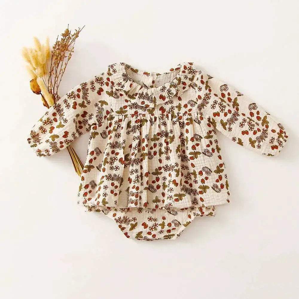 Soft Cotton Floral Baby Girl Dress For Spring And Autumn - Image 4
