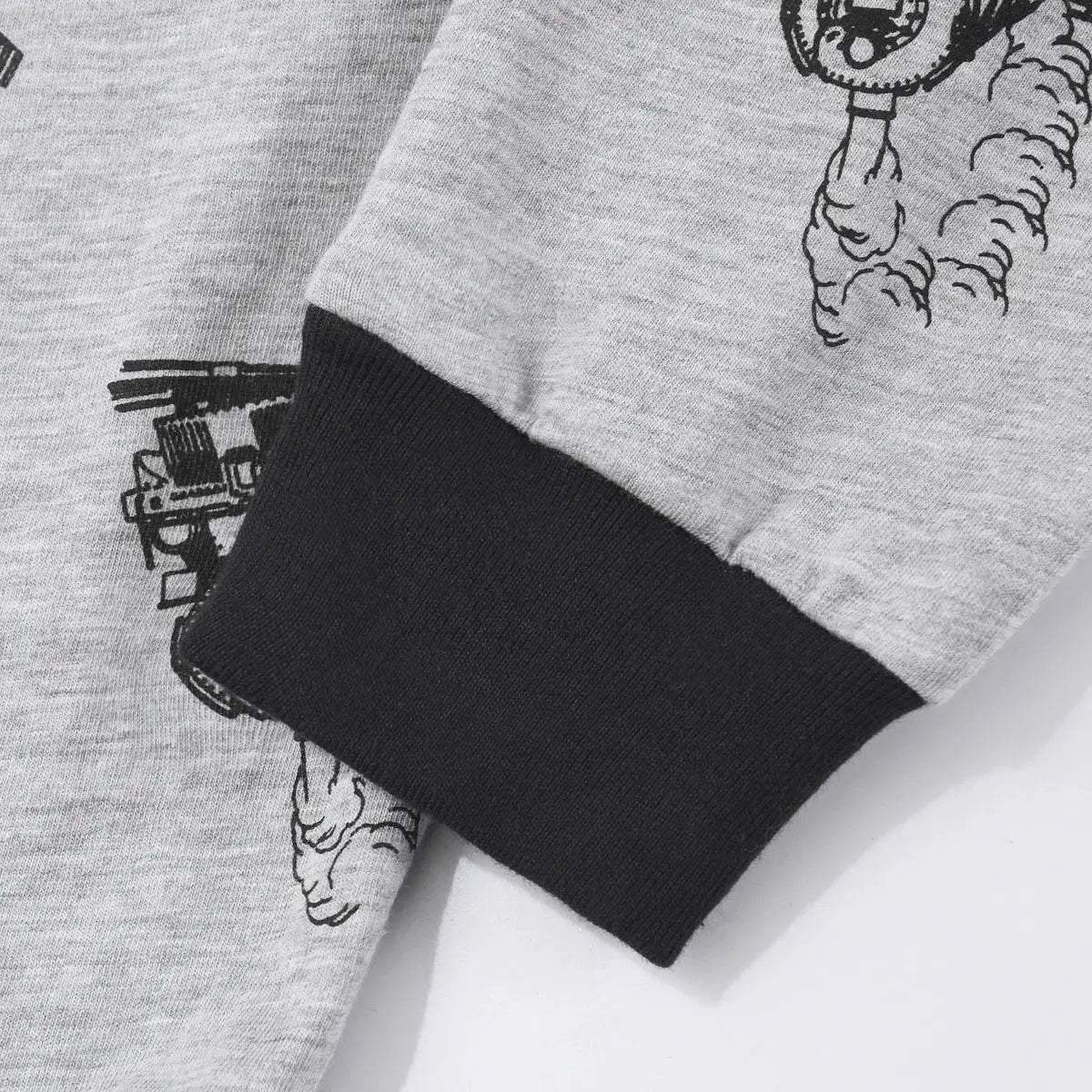 Soft Cotton Polyester Pajama Set Train Cartoon Print Long Sleeve And Long Pants For Boys Aged 2 To 9 - Image 4