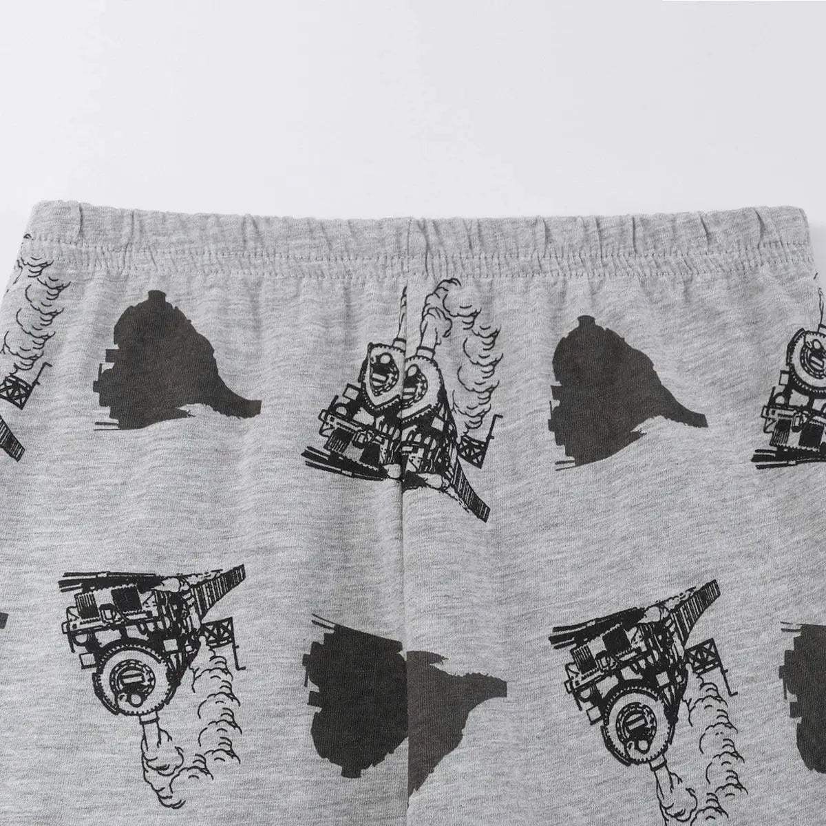 Soft Cotton Polyester Pajama Set Train Cartoon Print Long Sleeve And Long Pants For Boys Aged 2 To 9 - Image 6