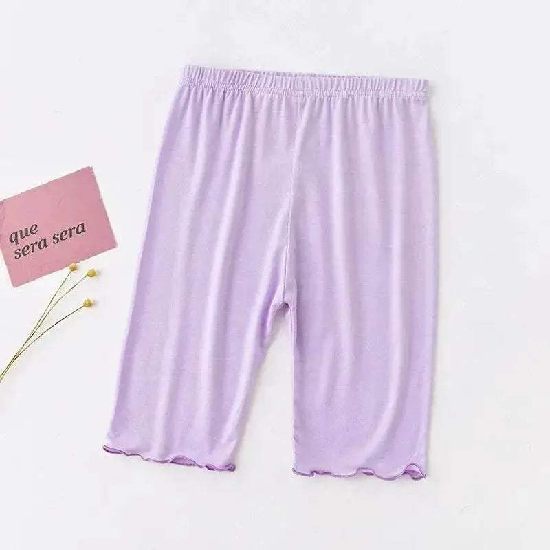 Soft Modal Cotton Knee Length Girls Leggings With Ruched Ruffle Details For Ages 3 To 10 - Image 13