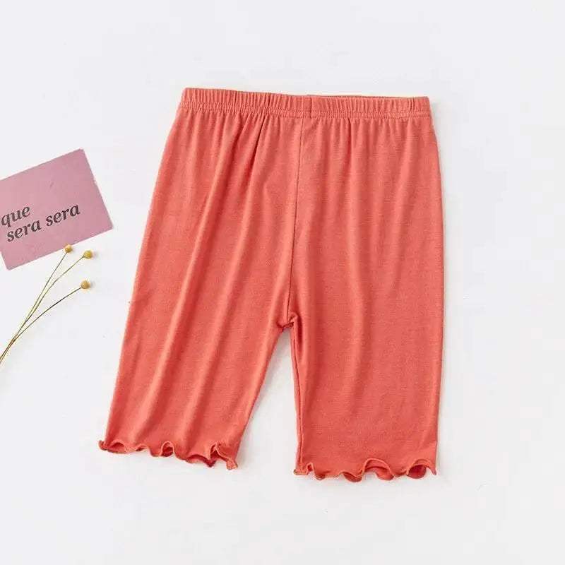Soft Modal Cotton Knee Length Girls Leggings With Ruched Ruffle Details For Ages 3 To 10 - Image 14