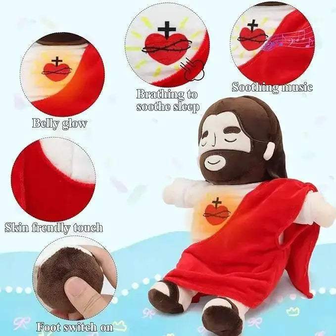 Soft Plush Toy 40cm Breathing Jesus For Kids Easter Gift - Image 4