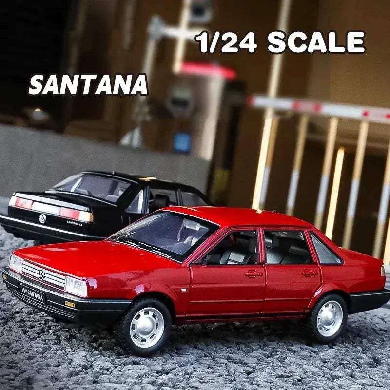 Solid Diecast Car 1 24 Volkswagen Santana Alloy Sound And Light For Boyfriend - Image 3