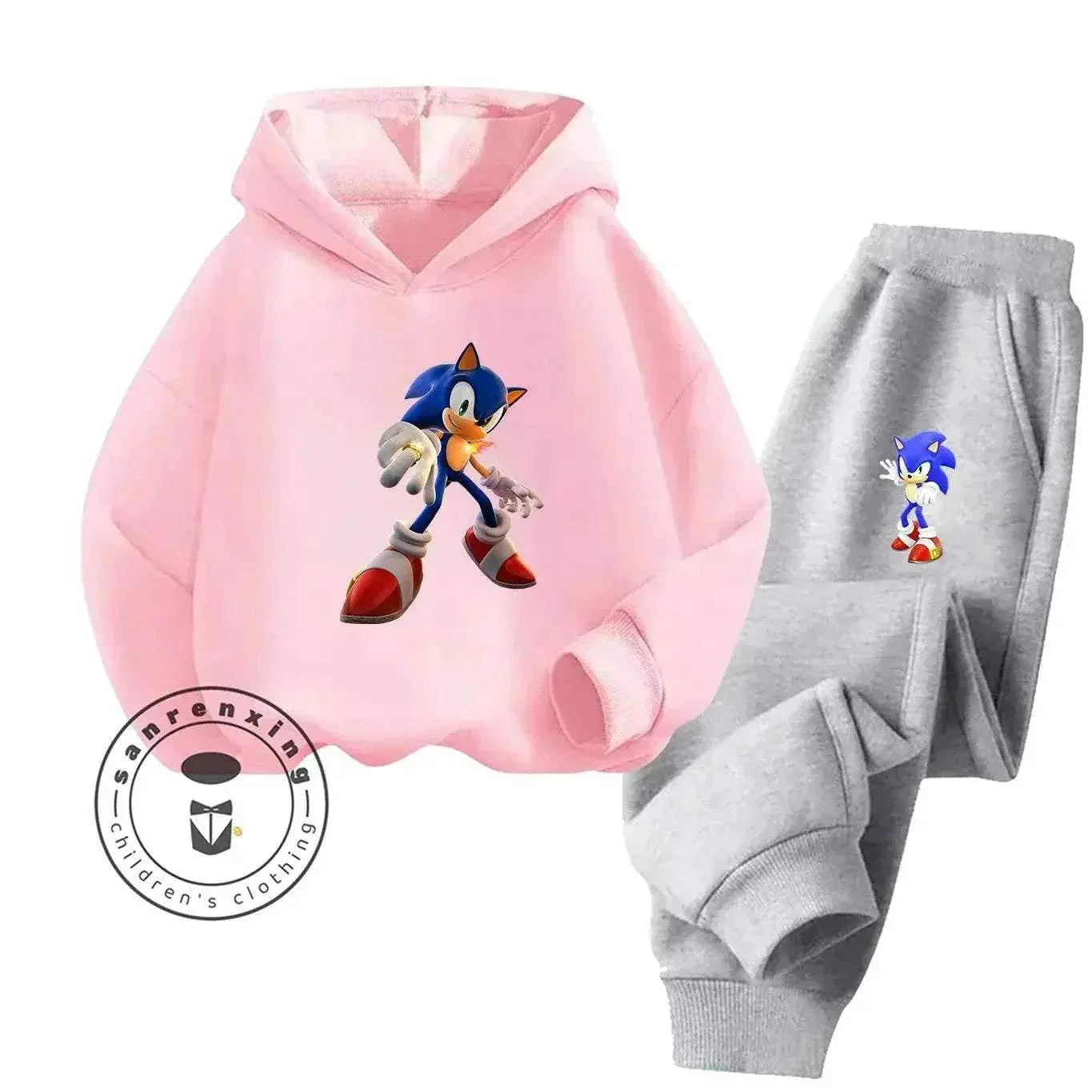 Sonic Hot Sale 2D Cartoon Printed Hoodie Set 2025 Fashion For Kids Teens Boys Girls Casual Autumn Winter - Image 3