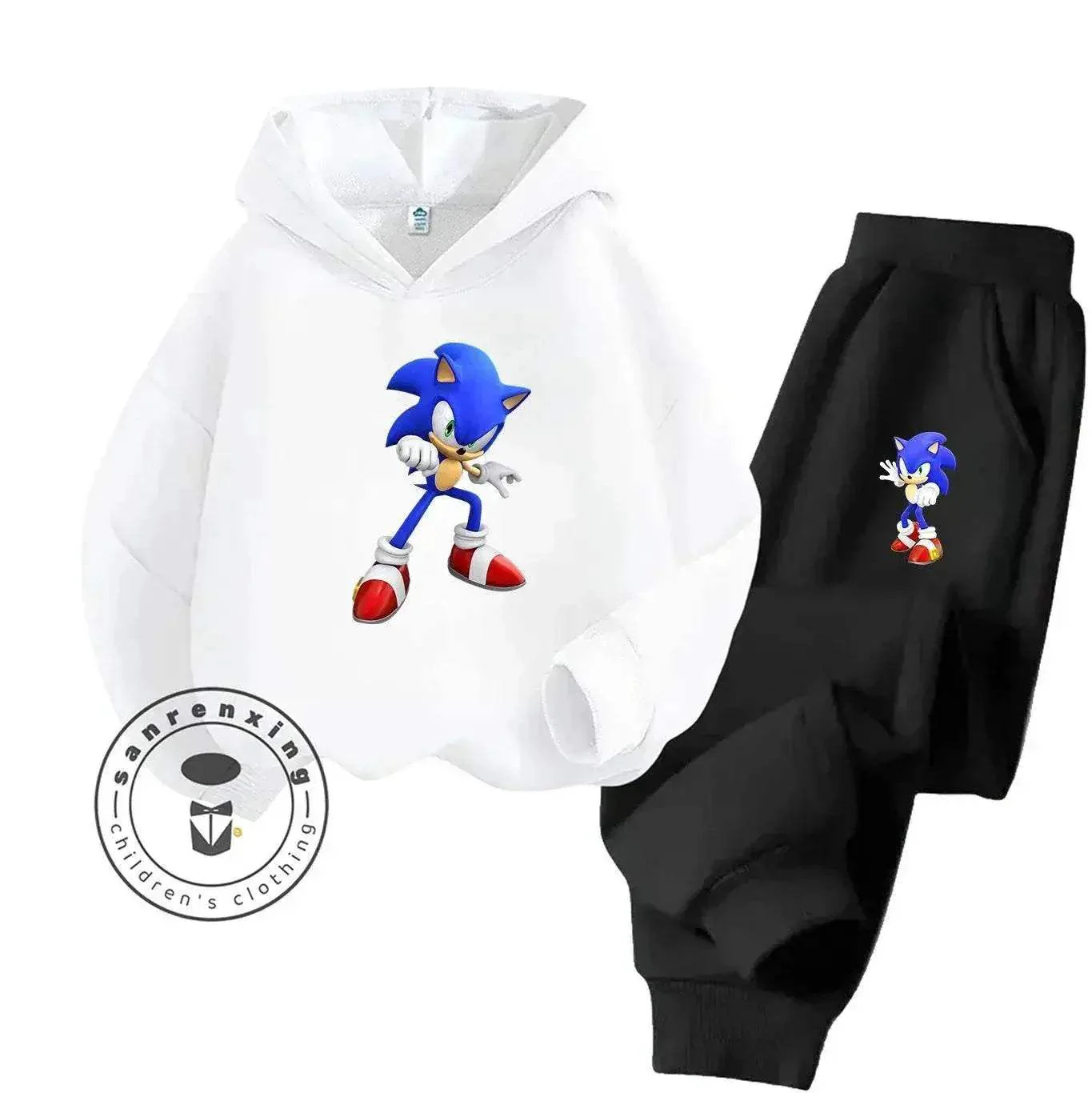 Sonic Hot Sale 2D Cartoon Printed Hoodie Set 2025 Fashion For Kids Teens Boys Girls Casual Autumn Winter - Image 4