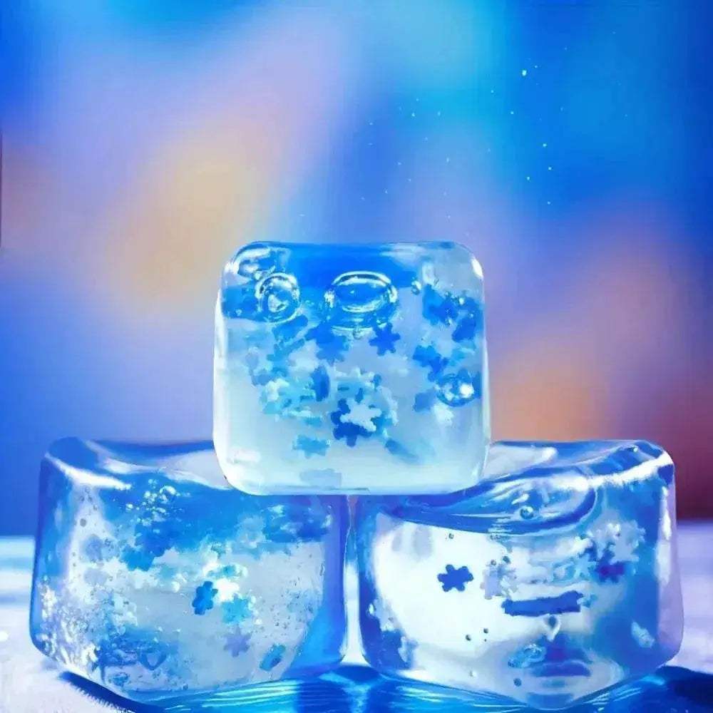 Soothing Fidget Toy Blue Ice Cube With Orbiz Balls For Kids - Image 5