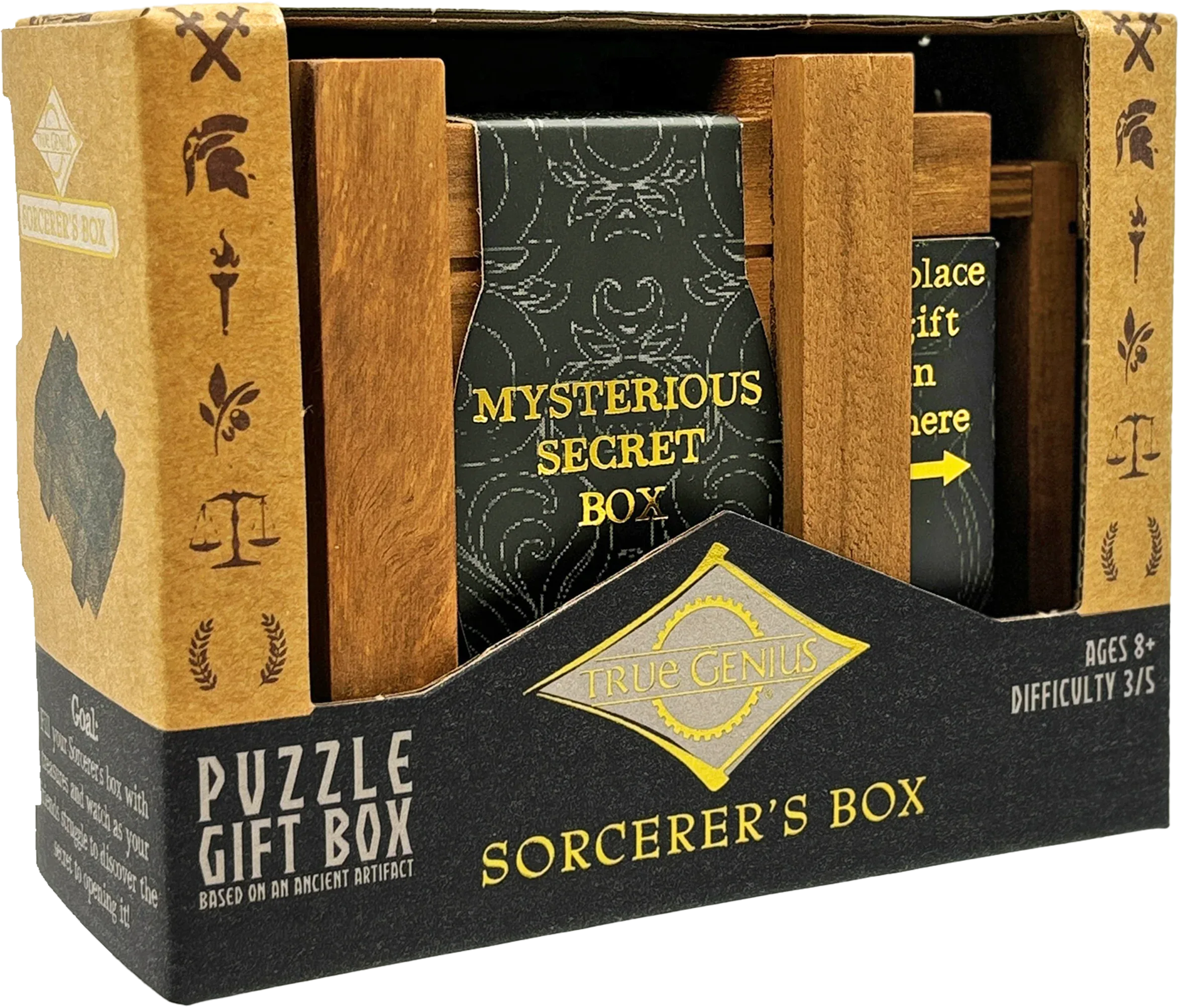 Roman Puzzle Box With Hidden Locking Mechanism For Treasures - Image 3