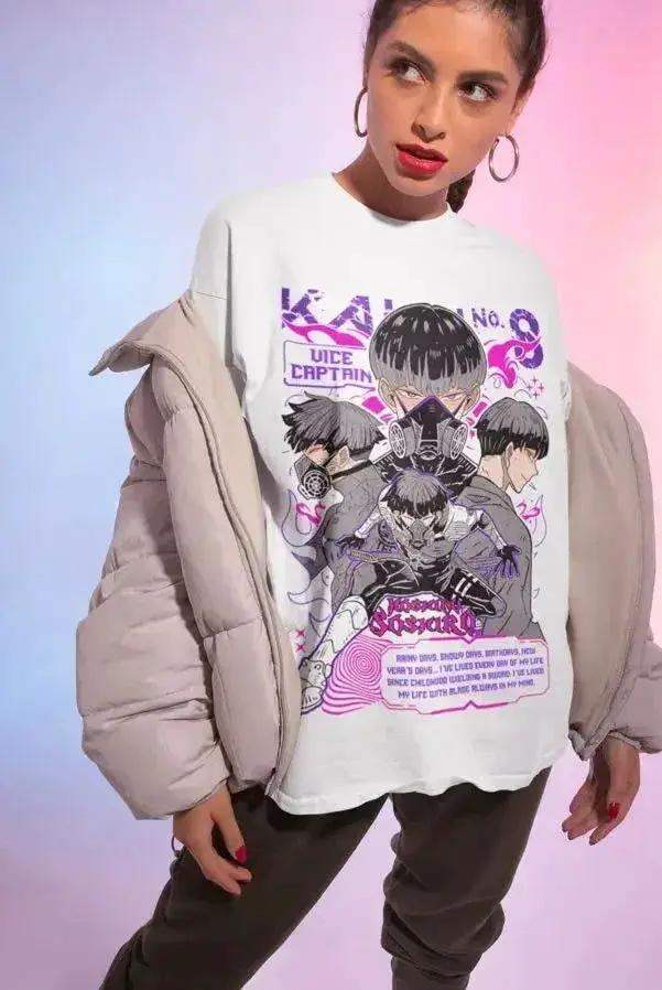 Soshiro Hoshina Kaiju No. 8 T-shirt, Best Anime Gift Graphic Tee Black Shirt - Image 2