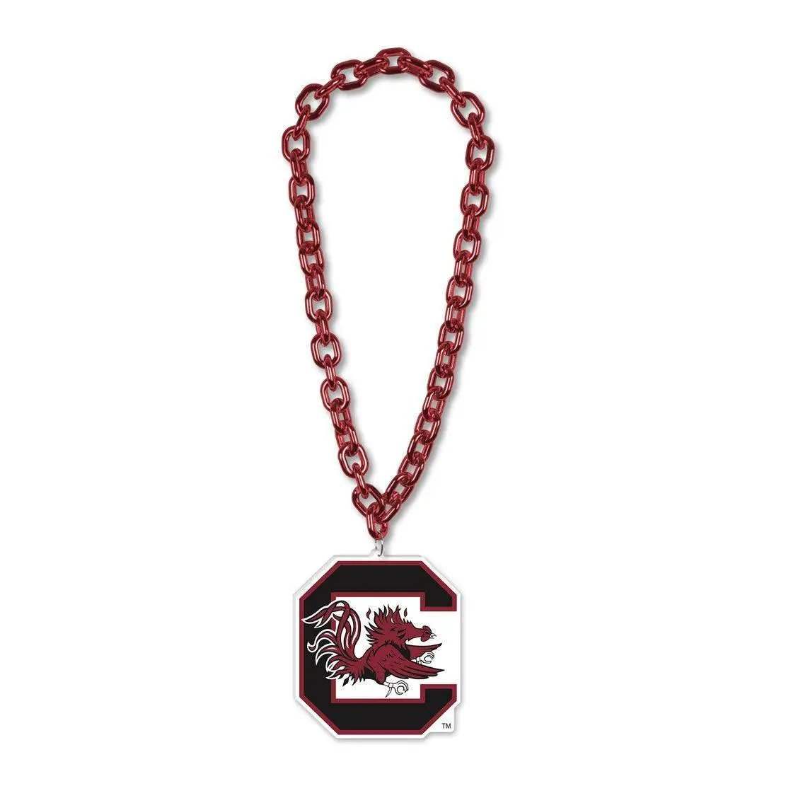 South Carolina Gamecocks Foam Logo Necklace 38 Inch Chain