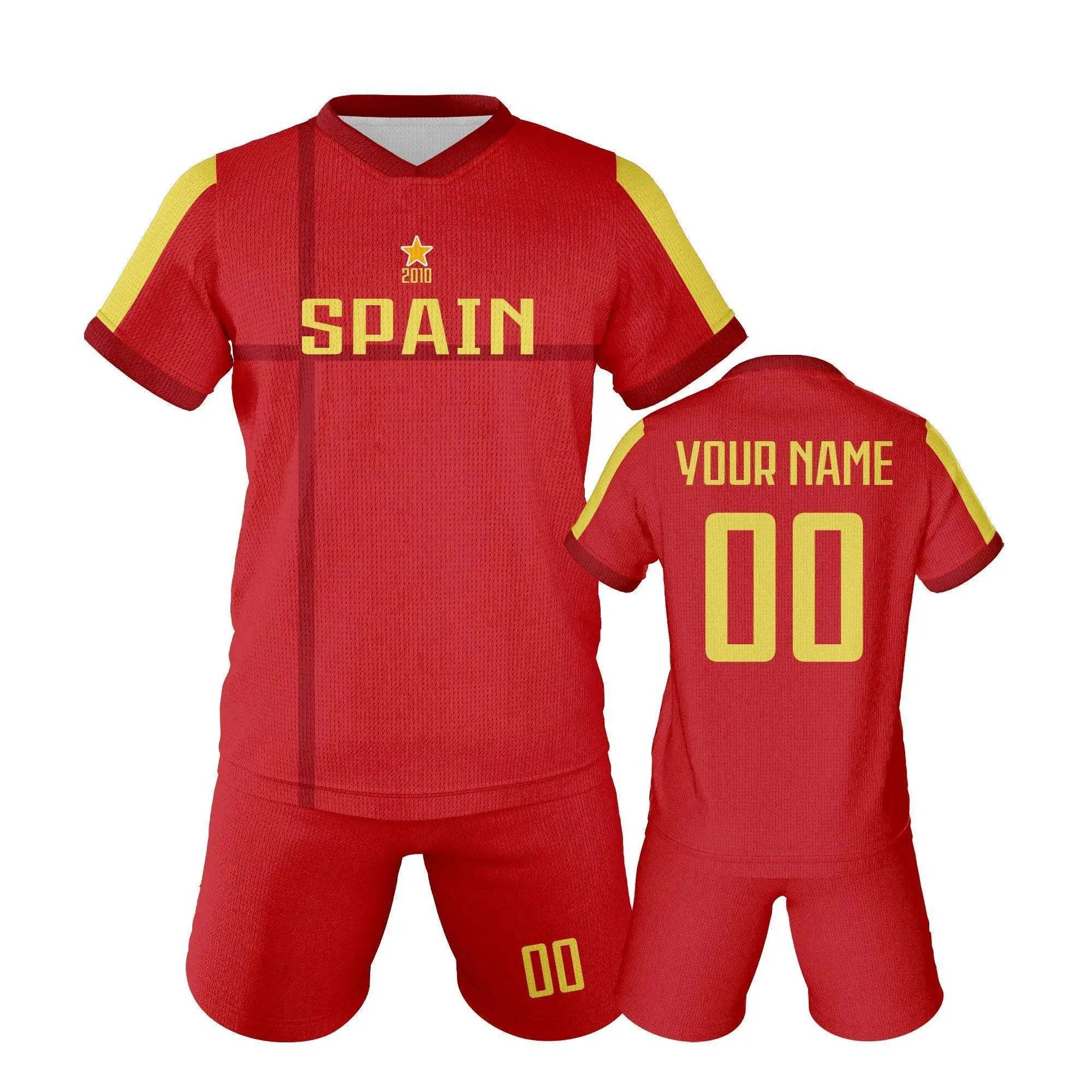 Spain Custom Soccer Jersey Kit for Kids Personalized Name Number - Image 8