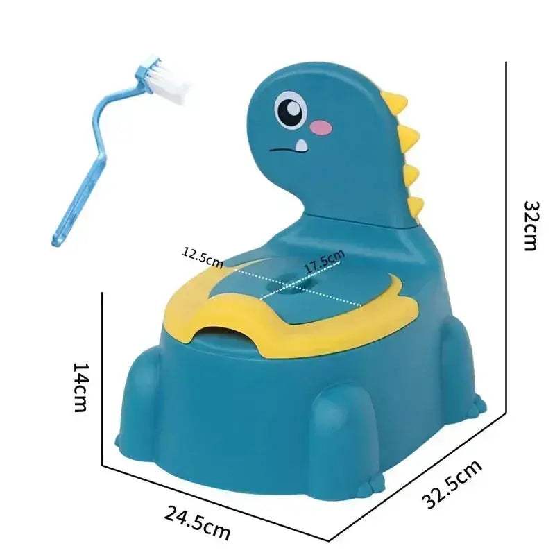Splash Proof Cartoon Dinosaur Baby Potty Seat For Training - Image 11