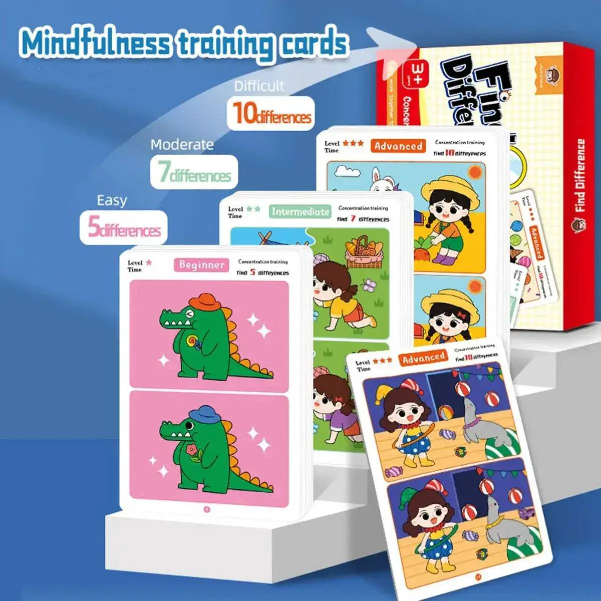 Spot The Difference Focus Training Reusable Cards With Erasable Pen - Image 3