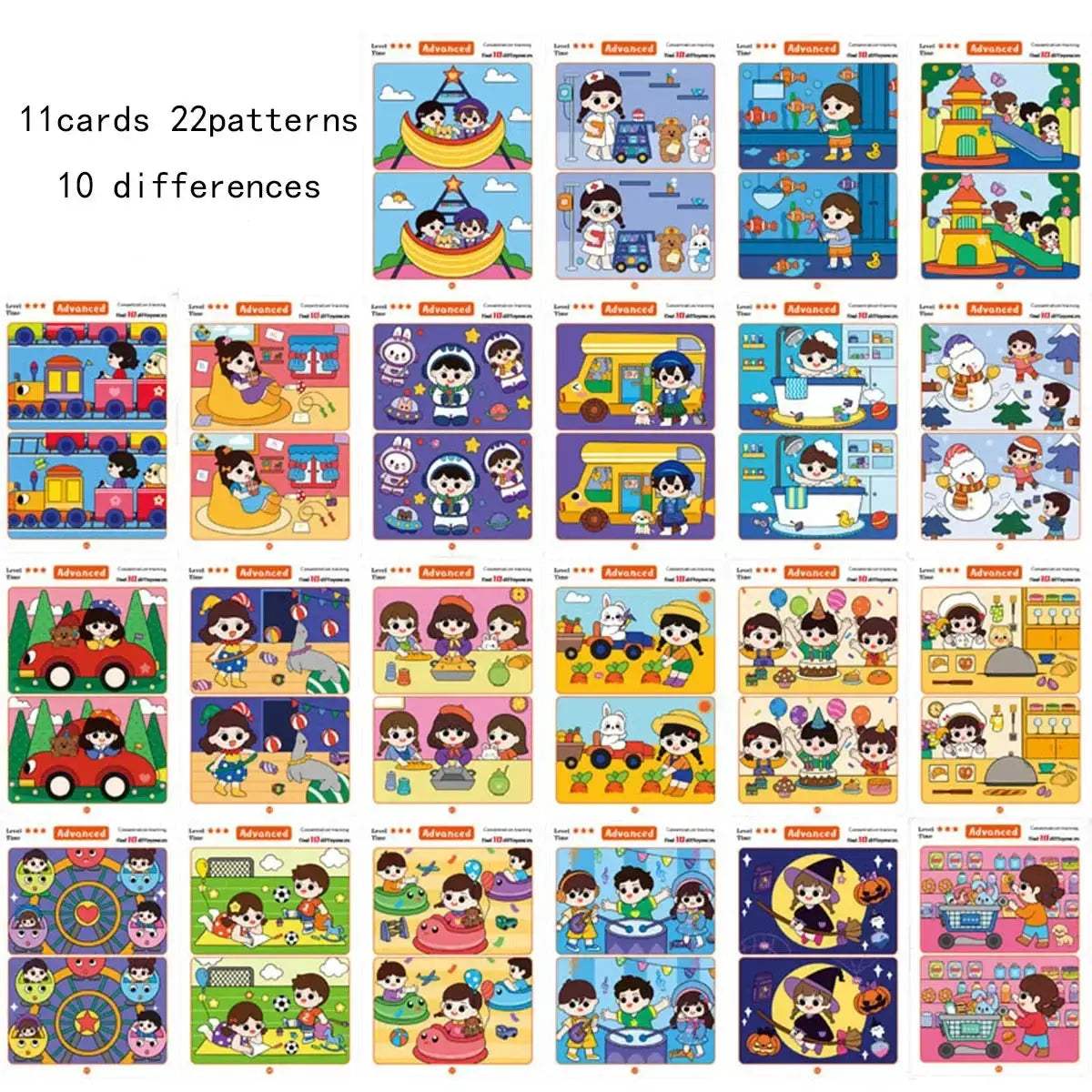 Spot The Difference Focus Training Reusable Cards With Erasable Pen - Image 5