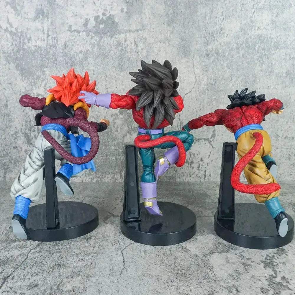 SSJ4 Gogeta, Vegeta, & Goku Anime Figurines - Dragon Ball GT Super Saiyan Action PVC Figurines - Image 2