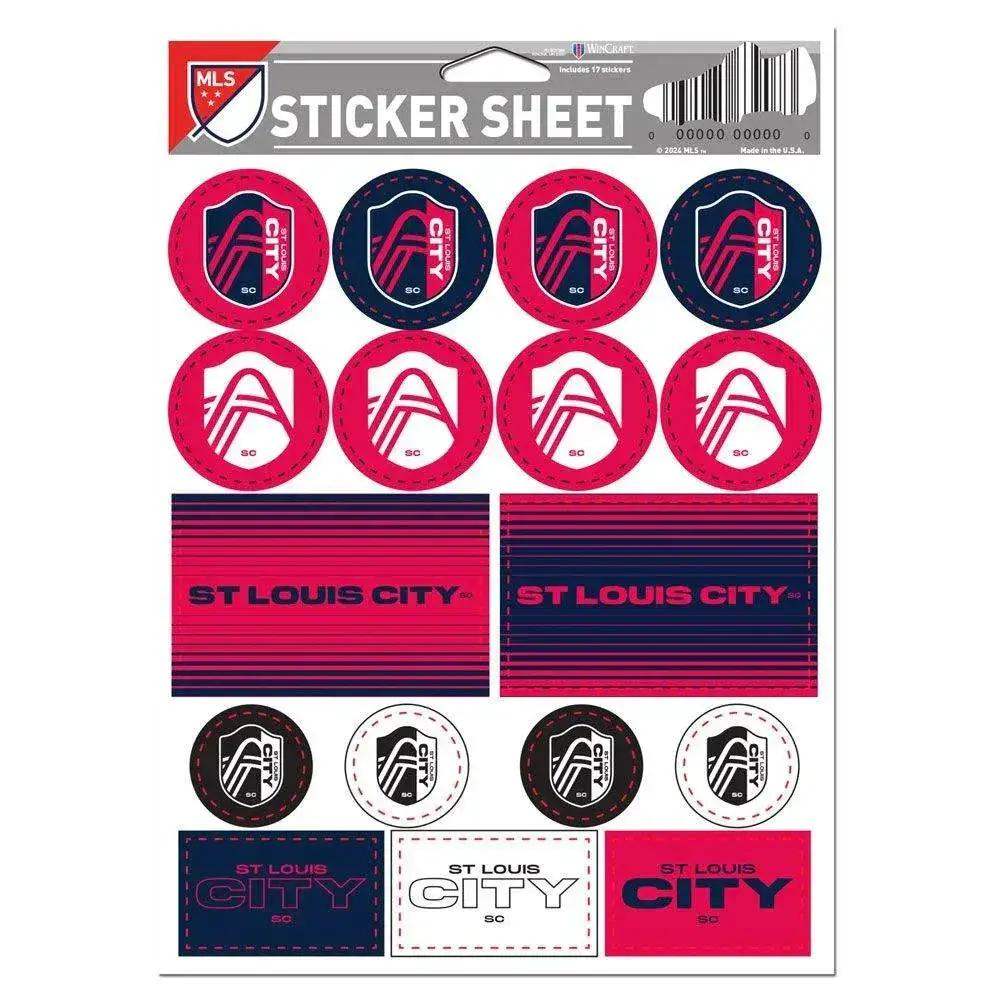 St Louis City SC 5x7 Vinyl Decal Sheet Stickers Pack