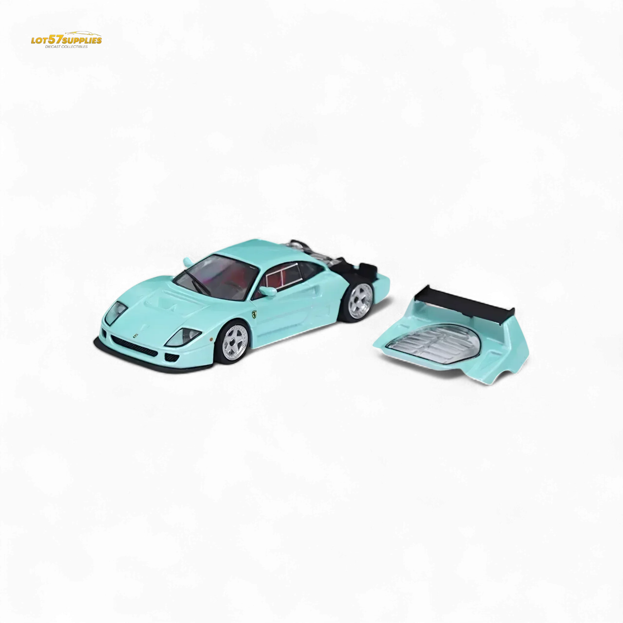 Stance Hunters Ferrari F40 LM Light Aqua Green 1:64 - Image 2