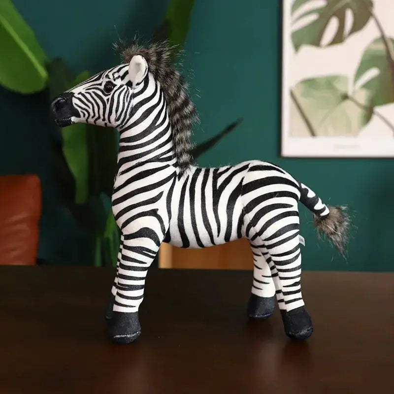 Standing Zebra Plush Toy For Realistic Kids Photography Props - Image 3