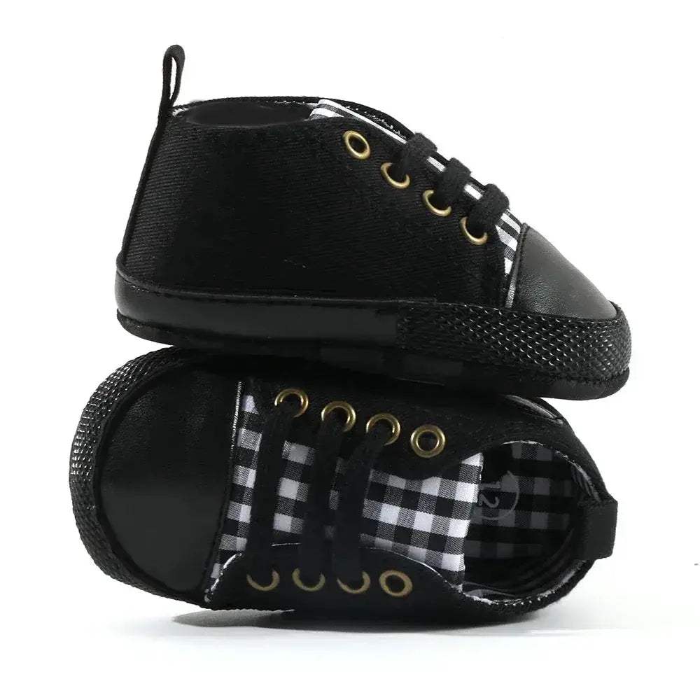Star Print Canvas Baby Sneakers First Walkers Anti Slip Shoes - Image 13