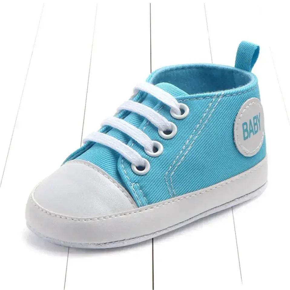 Star Print Canvas Baby Sneakers First Walkers Anti Slip Shoes - Image 19