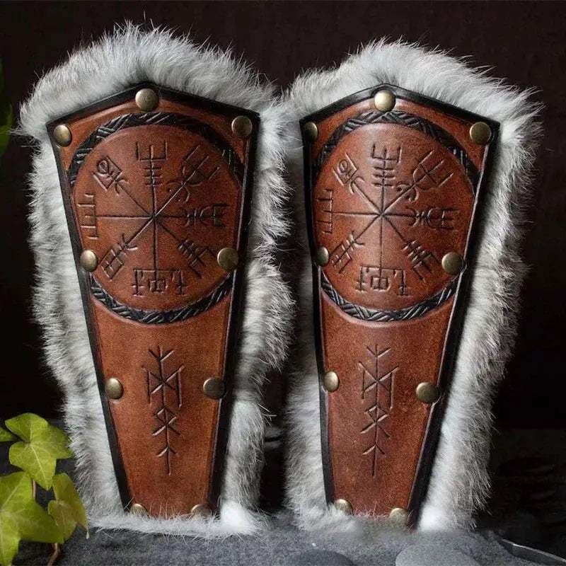 Steampunk Arm Gauntlets PU Leather Bracers For Cosplay - Image 2