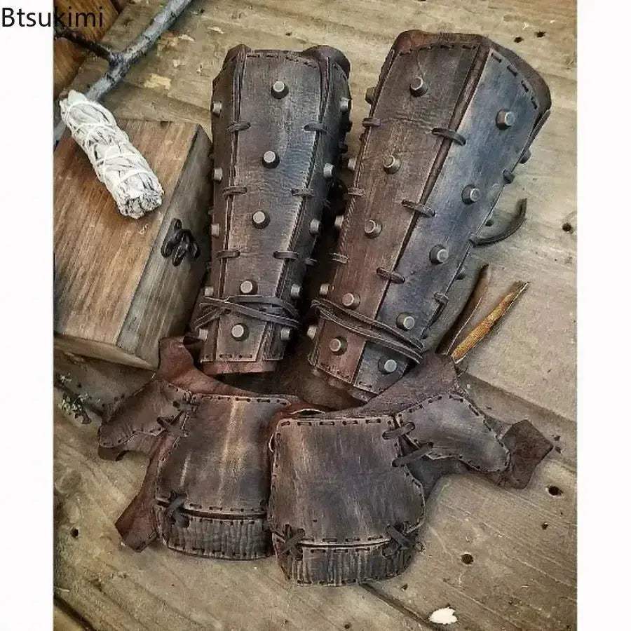Steampunk Viking Bracer Gloves Arm Armor For Cosplay - Image 4