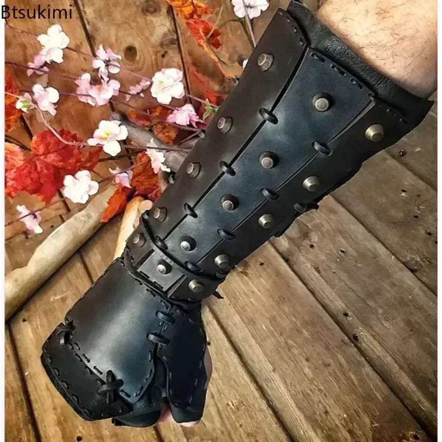 Steampunk Viking Bracer Gloves Arm Armor For Cosplay - Image 5