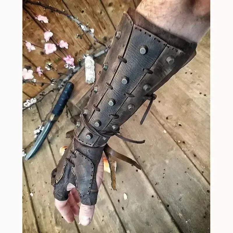 Steampunk Viking Bracer Gloves Arm Armor For Cosplay - Image 8