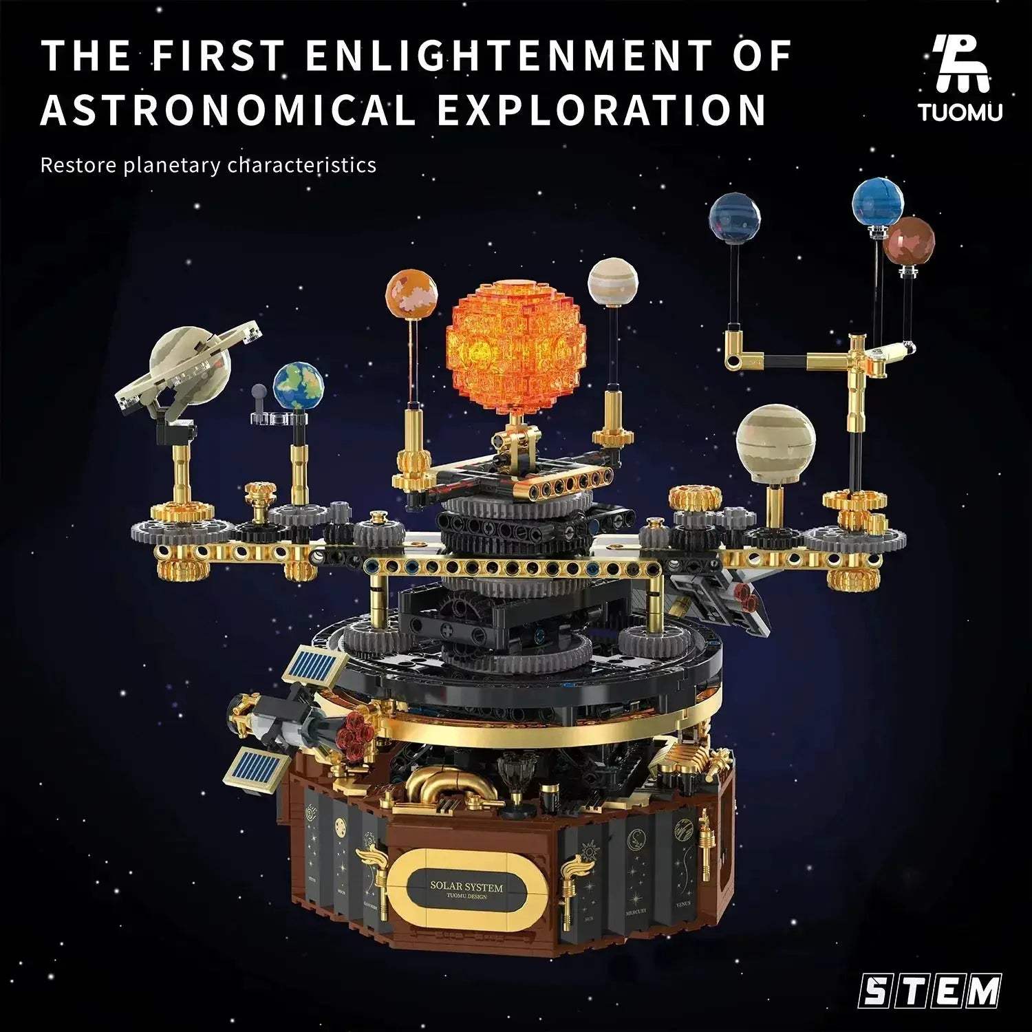 Solar System STEM Light Up Rotating Model Blocks Educational - Image 3