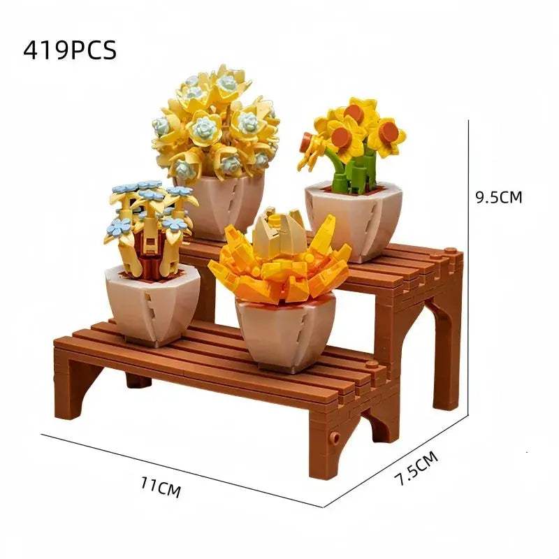 3D Sunflower Building Blocks Frame For DIY Photo Wall Decor - Image 10