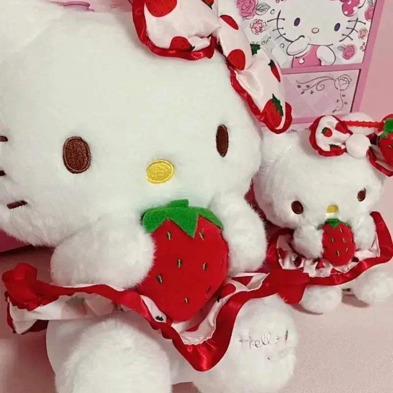 Kawaii Strawberry Kitty Plush Toy For Cozy Sleep And Decor - Image 5