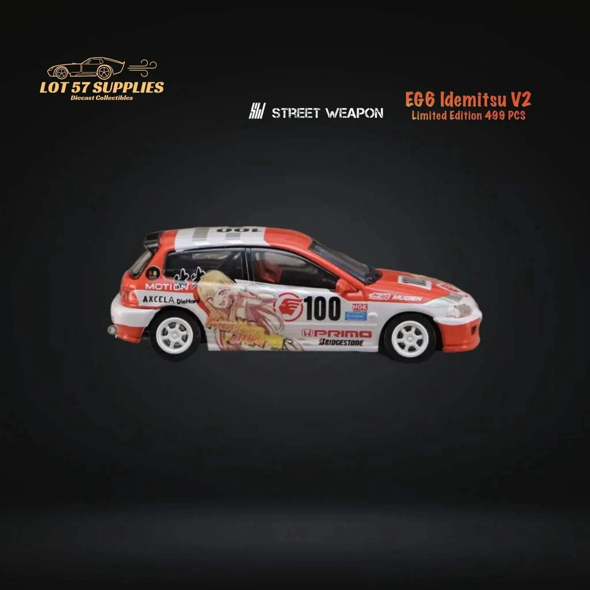 Street Weapon Honda Civic EG6 Idemitsu V2 1:64 - Image 2