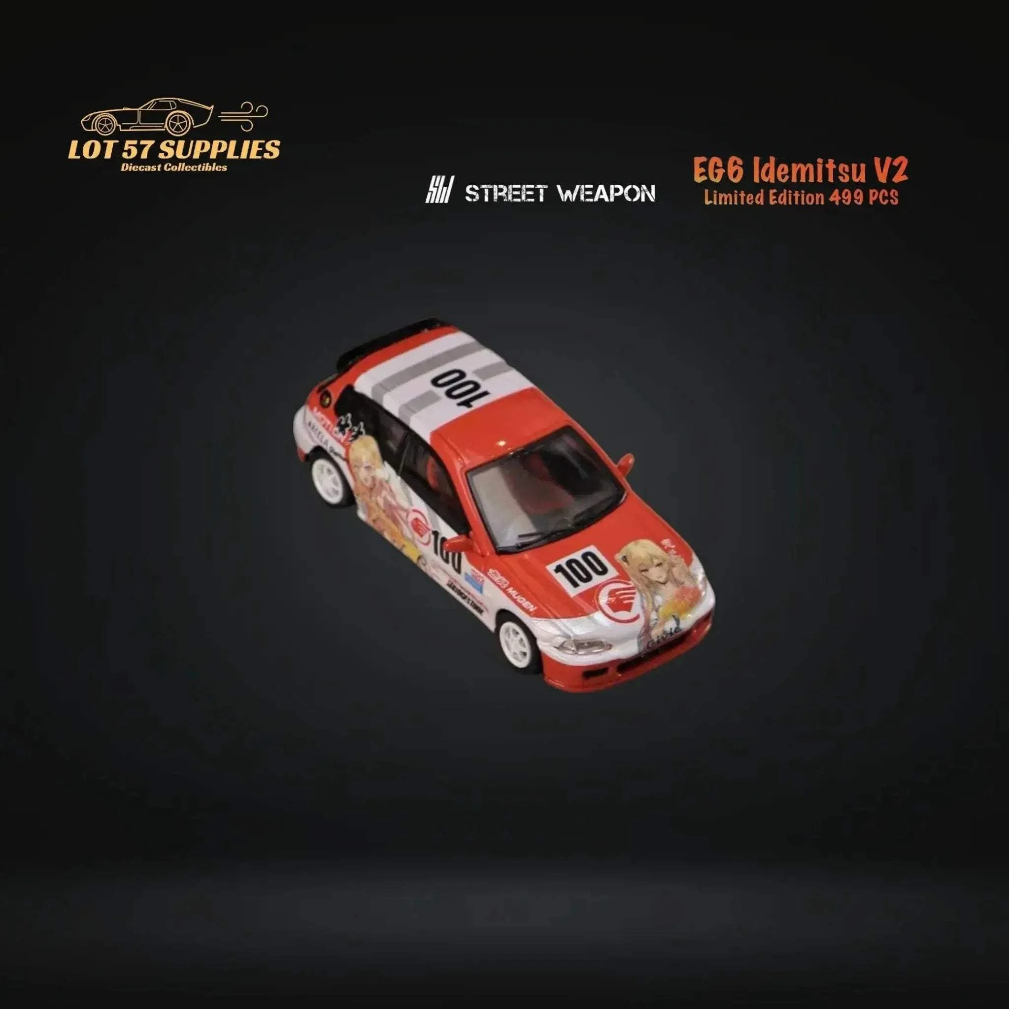 Street Weapon Honda Civic EG6 Idemitsu V2 1:64 - Image 3