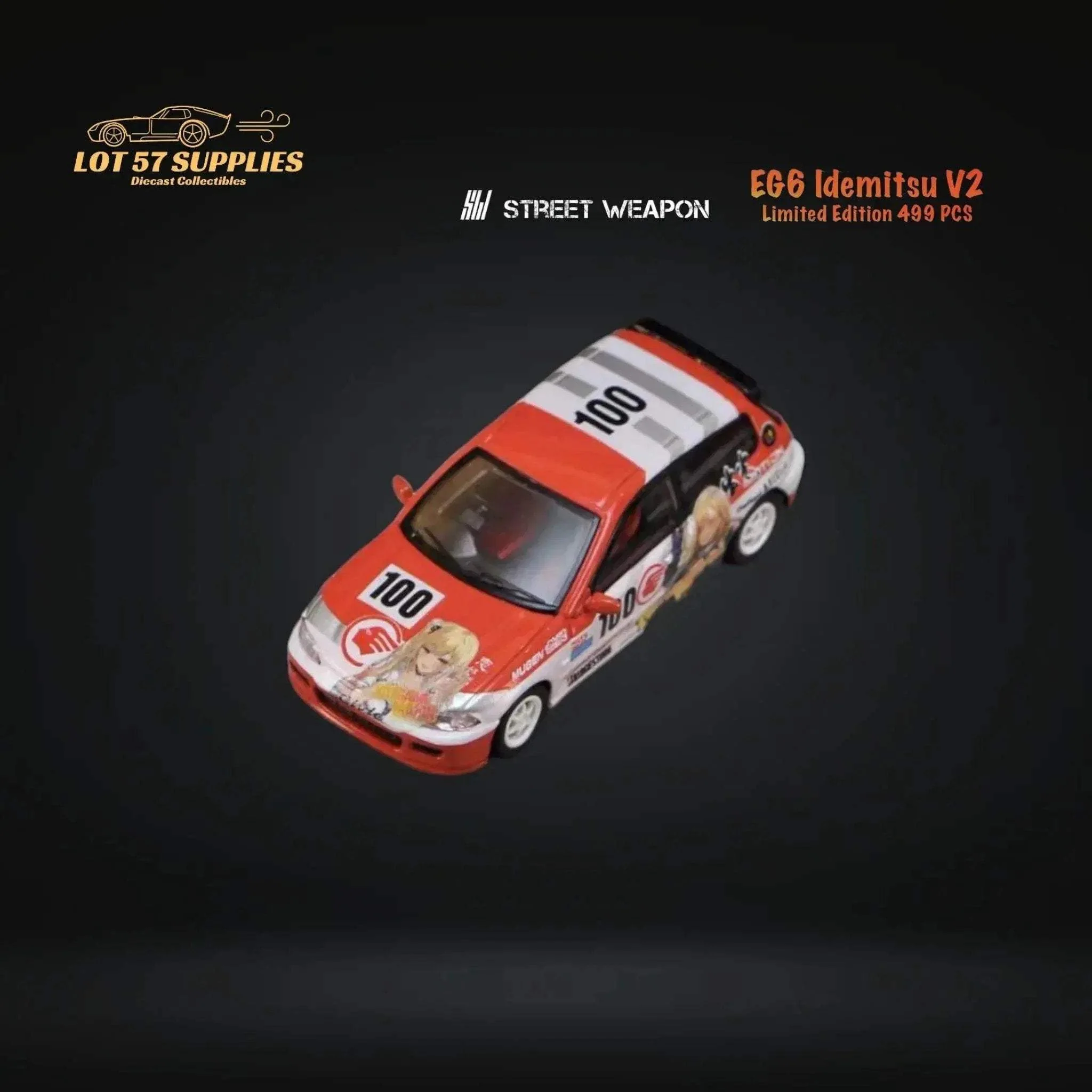 Street Weapon Honda Civic EG6 Idemitsu V2 1:64 - Image 4