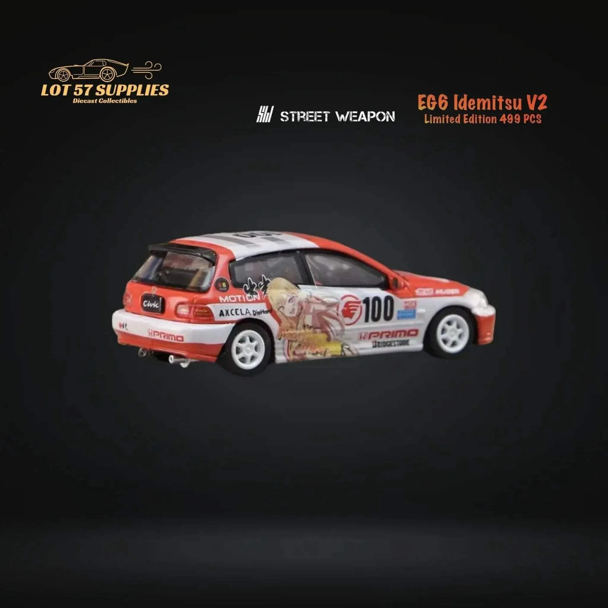 Street Weapon Honda Civic EG6 Idemitsu V2 1:64 - Image 5