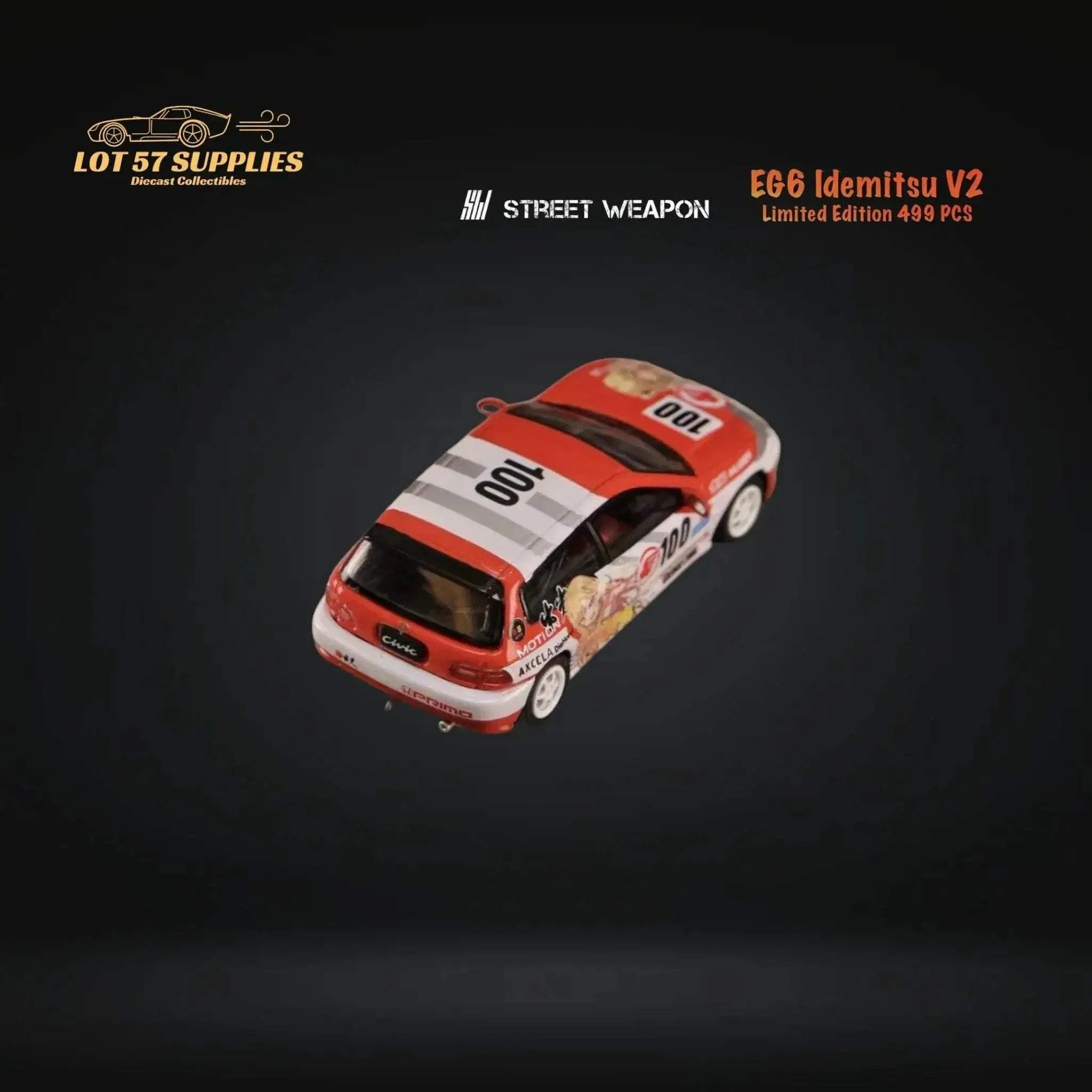 Street Weapon Honda Civic EG6 Idemitsu V2 1:64 - Image 6