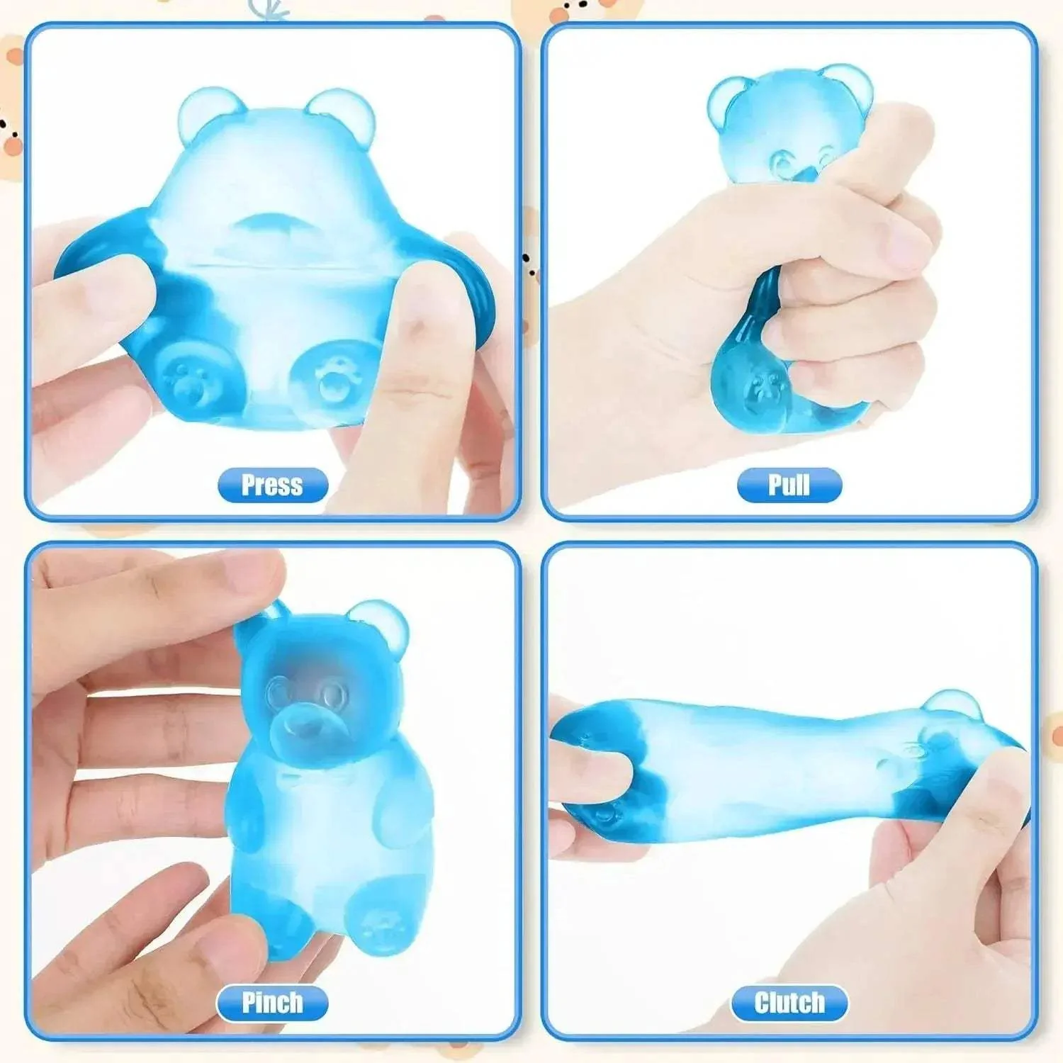 Gummy Bear Stress Ball Squishy Toy For Ultra Soft Relief - Image 3