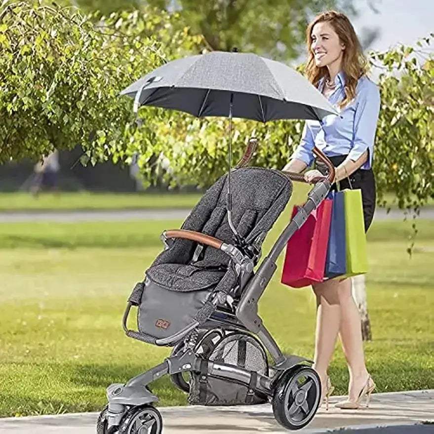 Stroller Umbrella 360 Degree Adjustable Sunshade UV Protection - Image 2