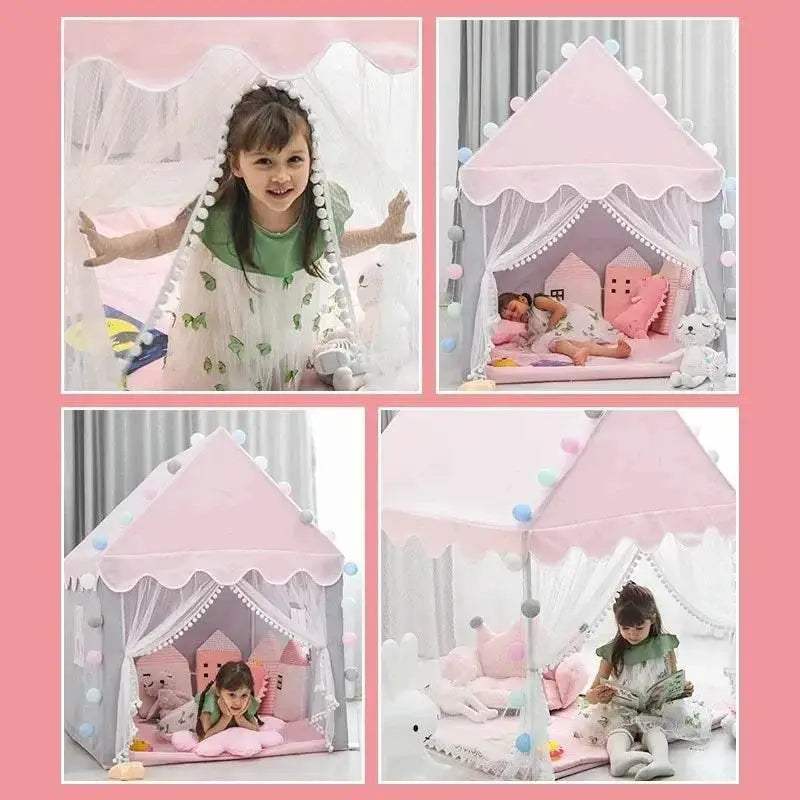 Stylish Pink Kids Indoor Tent Foldable Portable For Girls - Image 5