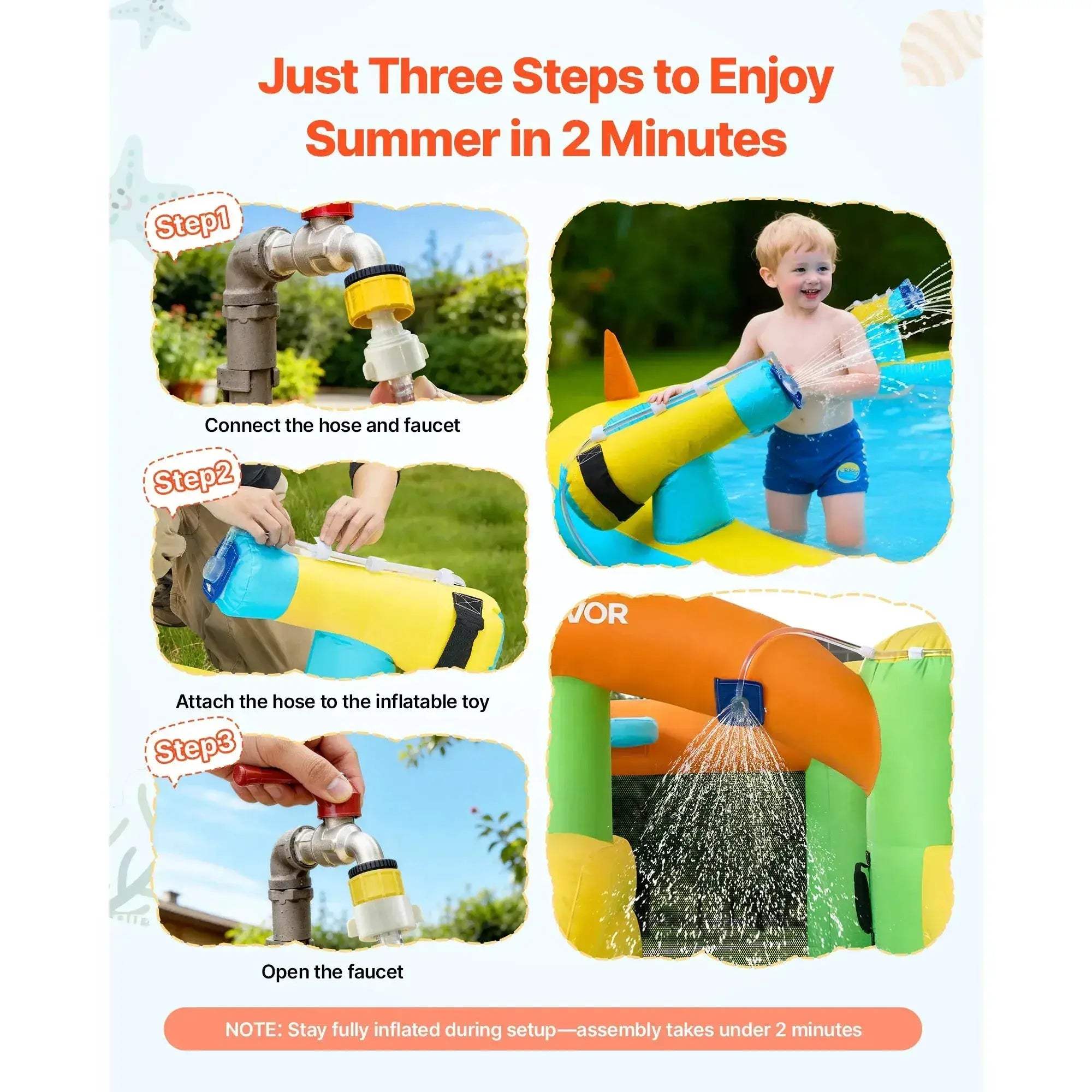 Inflatable Bounce House With Water Slide And Basketball Hoop - Image 5