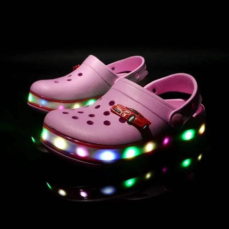 Summer Children Hole Sandals LED Lighted Flashing Light Shoes - Image 8