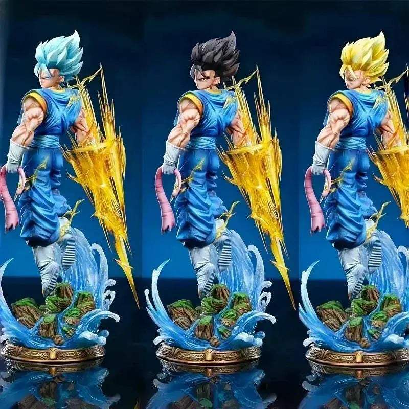 Super Saiyan Blue Vegito LED Anime Figure, Dragon Ball Z Anime Figures 3 or 4 heads PVC Statue - Image 2