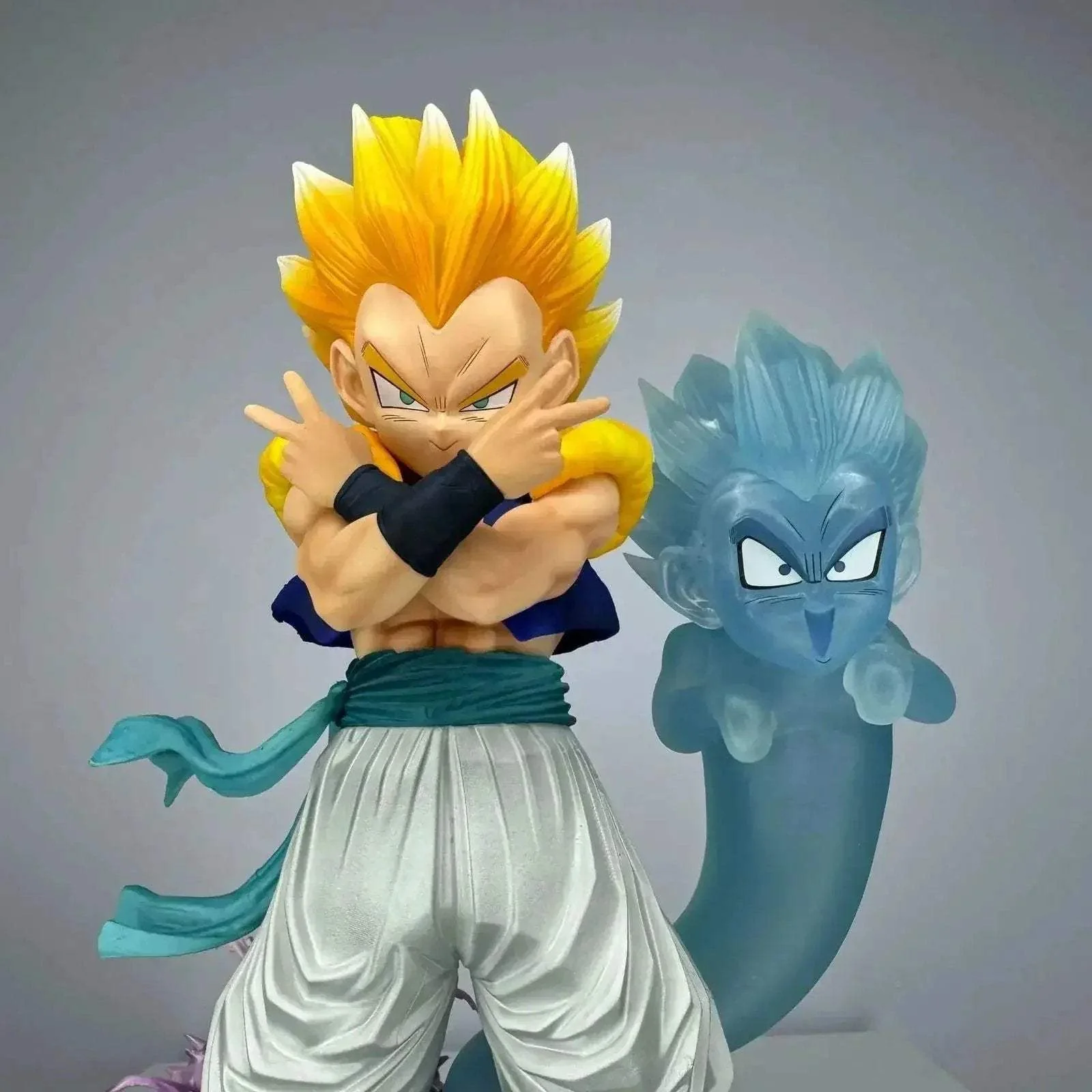 Super Saiyan Gotenks Anime Figurines, Dragon Ball Z Figures Ghost Squad Statue Figures Collection 24 CM - Image 4