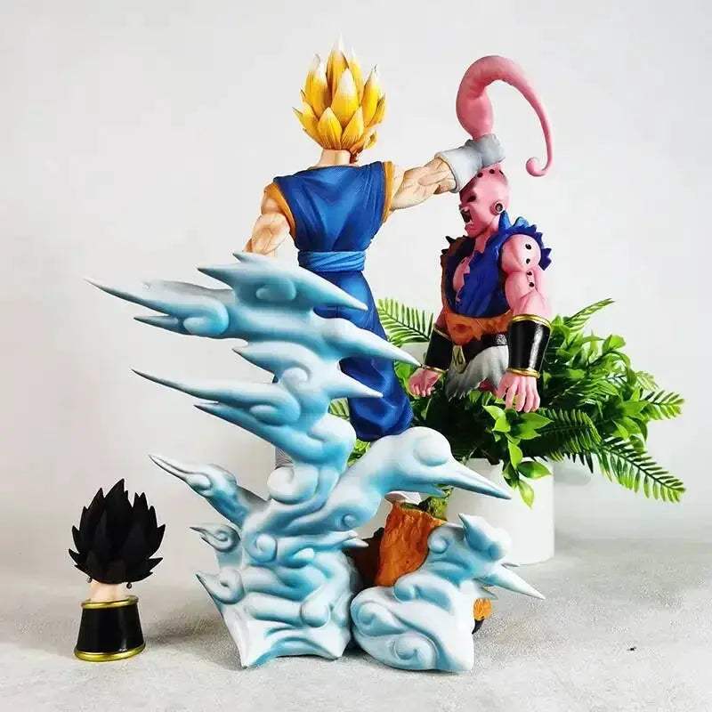 Super Saiyan Vegito Vs Majin Buu Anime Figure, Dragon Ball Z Action Figurines PVC Statue 31 CM - Image 3