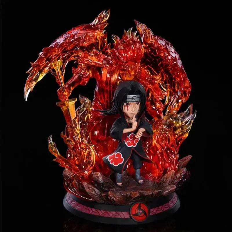Susanoo LED Uchiha Itachi and Madara Anime Figures, Naruto Shippuden Mini Chibi Figurines 15 CM - Image 3